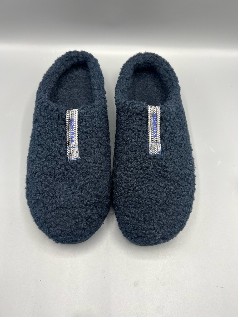 Bombas Men’s Sunday Slippers Navy Blue Sherpa Fleece Indoor/Outdoor Shoes